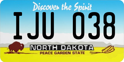 ND license plate IJU038