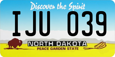 ND license plate IJU039