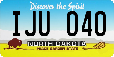 ND license plate IJU040