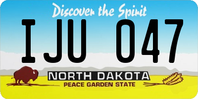 ND license plate IJU047