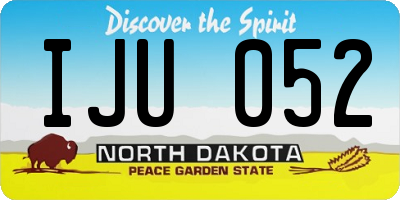ND license plate IJU052