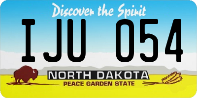 ND license plate IJU054