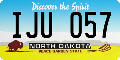 ND license plate IJU057