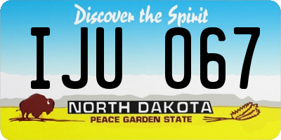 ND license plate IJU067
