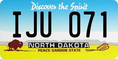 ND license plate IJU071