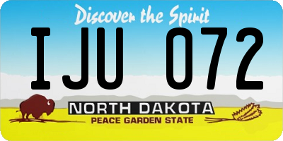 ND license plate IJU072