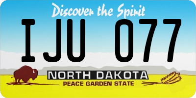 ND license plate IJU077