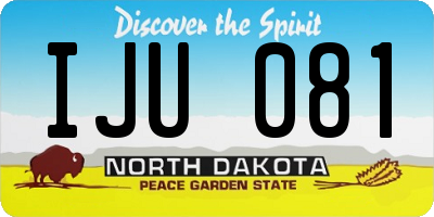 ND license plate IJU081