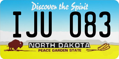 ND license plate IJU083