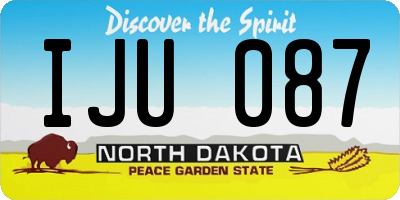 ND license plate IJU087