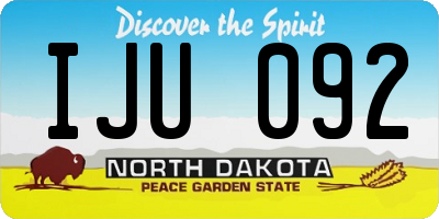 ND license plate IJU092