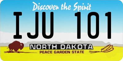 ND license plate IJU101