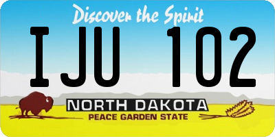 ND license plate IJU102
