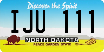 ND license plate IJU111