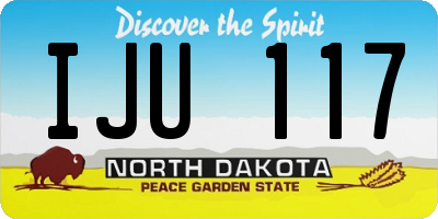 ND license plate IJU117