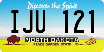 ND license plate IJU121