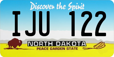 ND license plate IJU122