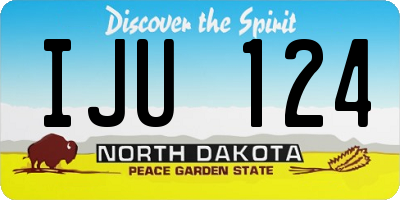 ND license plate IJU124