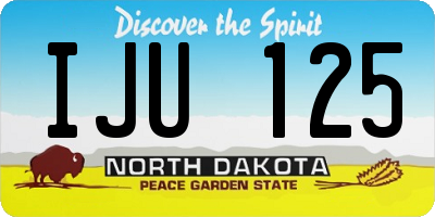 ND license plate IJU125