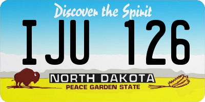 ND license plate IJU126
