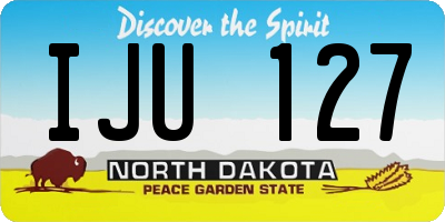 ND license plate IJU127