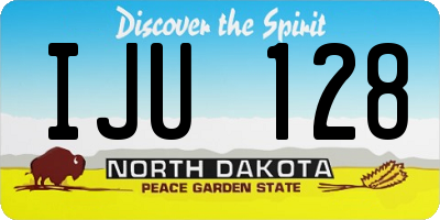 ND license plate IJU128