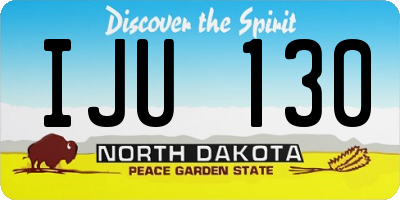 ND license plate IJU130