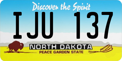 ND license plate IJU137