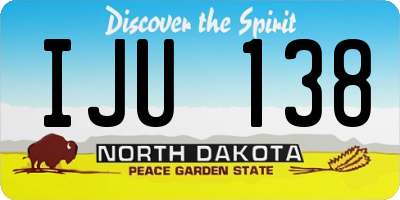 ND license plate IJU138