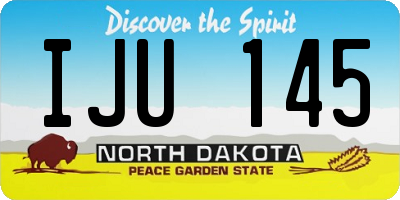 ND license plate IJU145