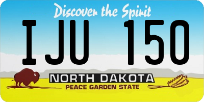 ND license plate IJU150