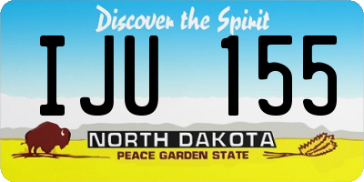 ND license plate IJU155