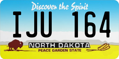 ND license plate IJU164