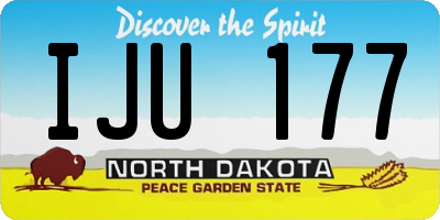ND license plate IJU177