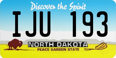 ND license plate IJU193