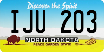 ND license plate IJU203