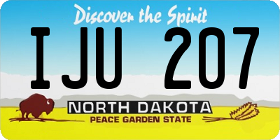 ND license plate IJU207
