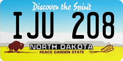 ND license plate IJU208