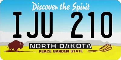 ND license plate IJU210