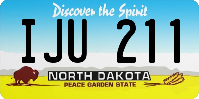 ND license plate IJU211