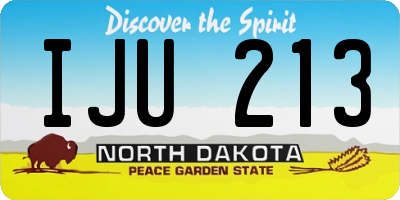 ND license plate IJU213