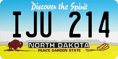 ND license plate IJU214