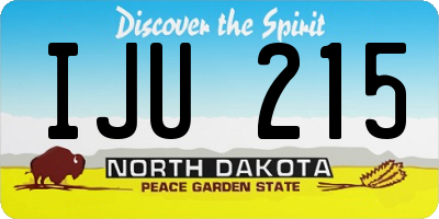 ND license plate IJU215