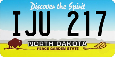 ND license plate IJU217