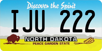 ND license plate IJU222
