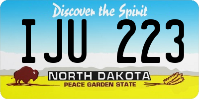 ND license plate IJU223