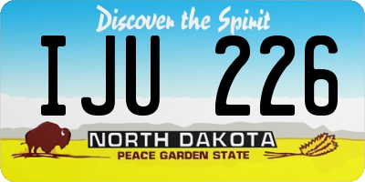 ND license plate IJU226