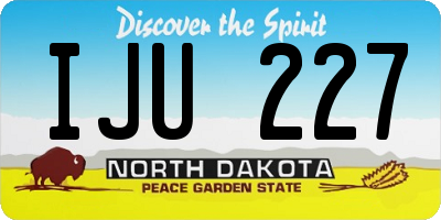ND license plate IJU227