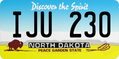 ND license plate IJU230