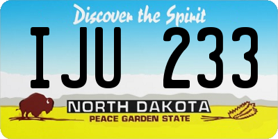 ND license plate IJU233
